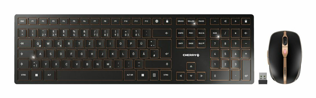 CHERRY JD-9100IT-2 tangentbord Mus inkluderad Hem / Kontor Trådlös RF +