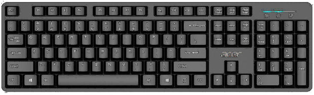 Acer USB Wired Keyboard tangentbord Hem / Kontor QWERTY Amerikanskt internationellt Svart