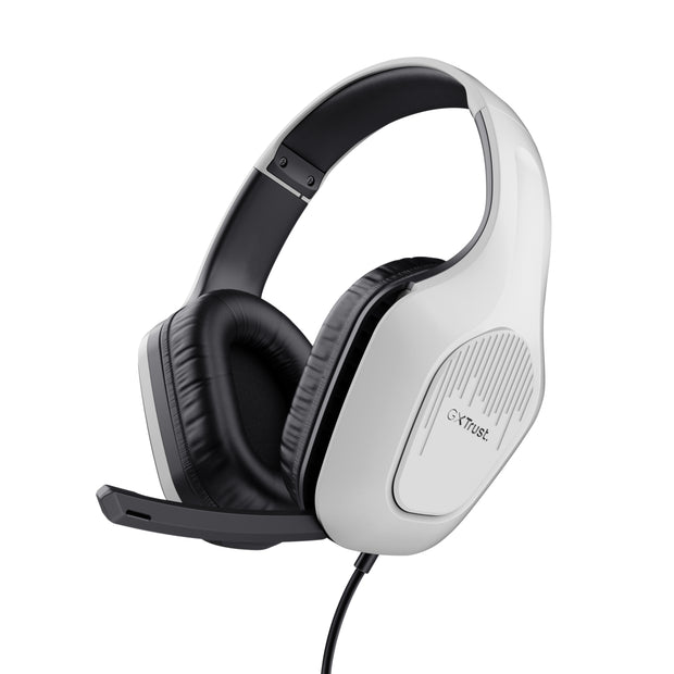 Trust GXT 415W Zirox Headset Kabel Huvudband Spela Vit