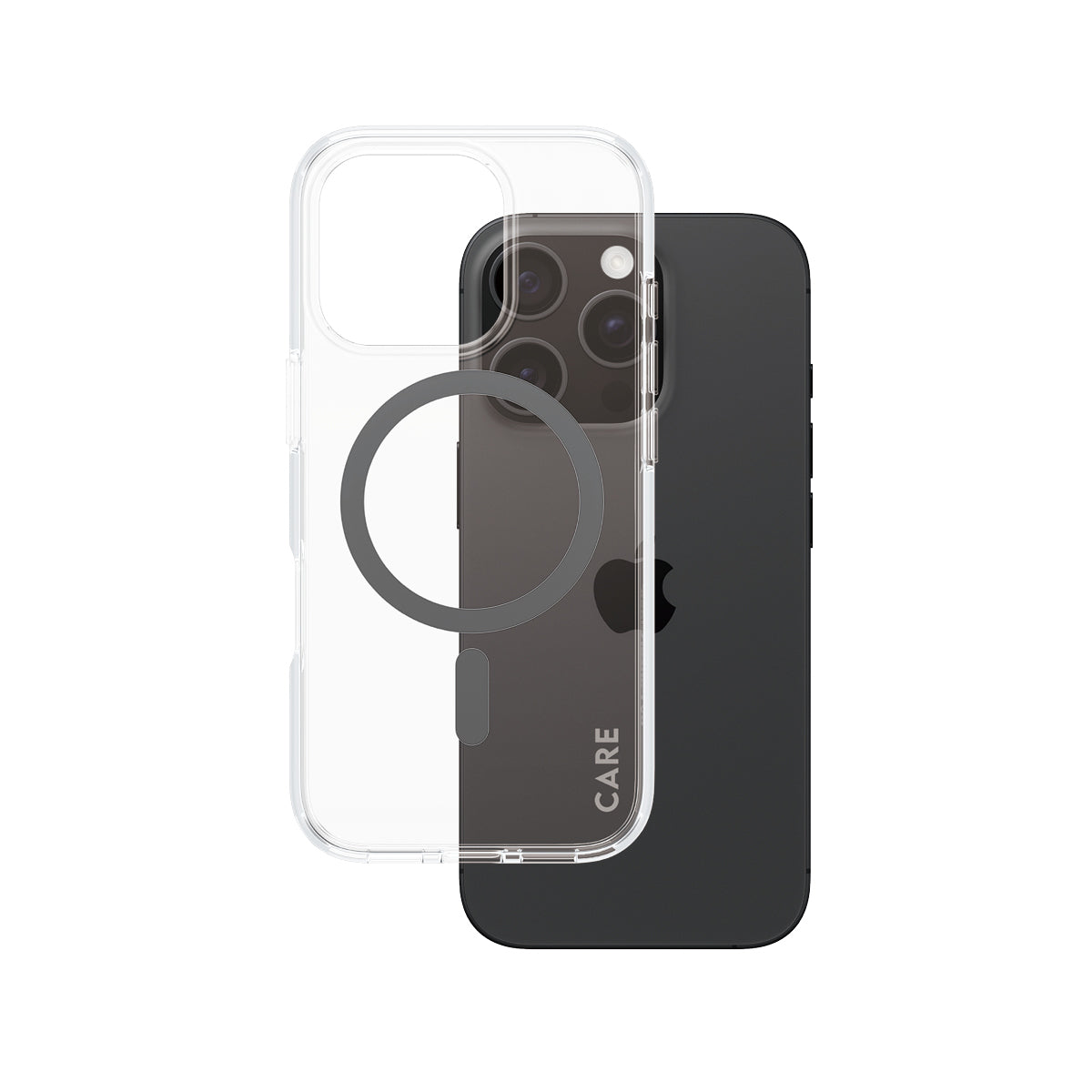 PanzerGlass CARE by Urban Combat Case Transparent w. Black MagSafe iPhone 16 Pro