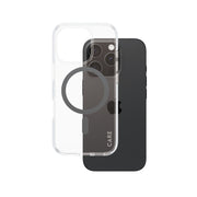 PanzerGlass CARE by Urban Combat Case Transparent w. Black MagSafe iPhone 16 Pro