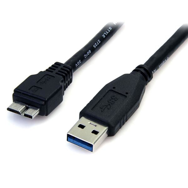 StarTech.com 0,5 m svart SuperSpeed USB 3.0-kabel A till Micro B