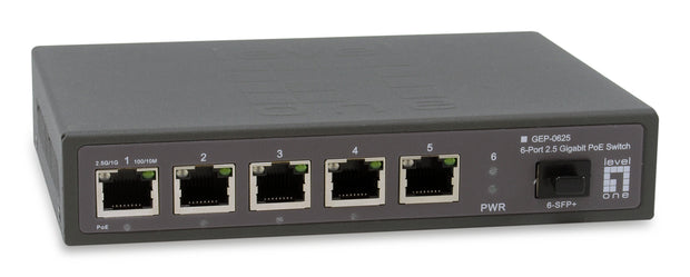 LevelOne GEP-0625 nätverksswitchar Ohanterad 2.5G Ethernet (100/1000/2500)