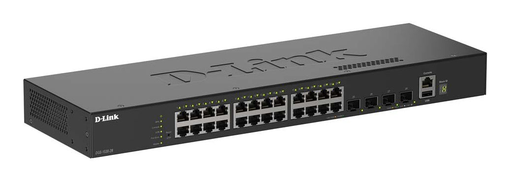 D-Link DGS-1530-28/E nätverksswitchar hanterad L2 Gigabit Ethernet (10/100/1000)