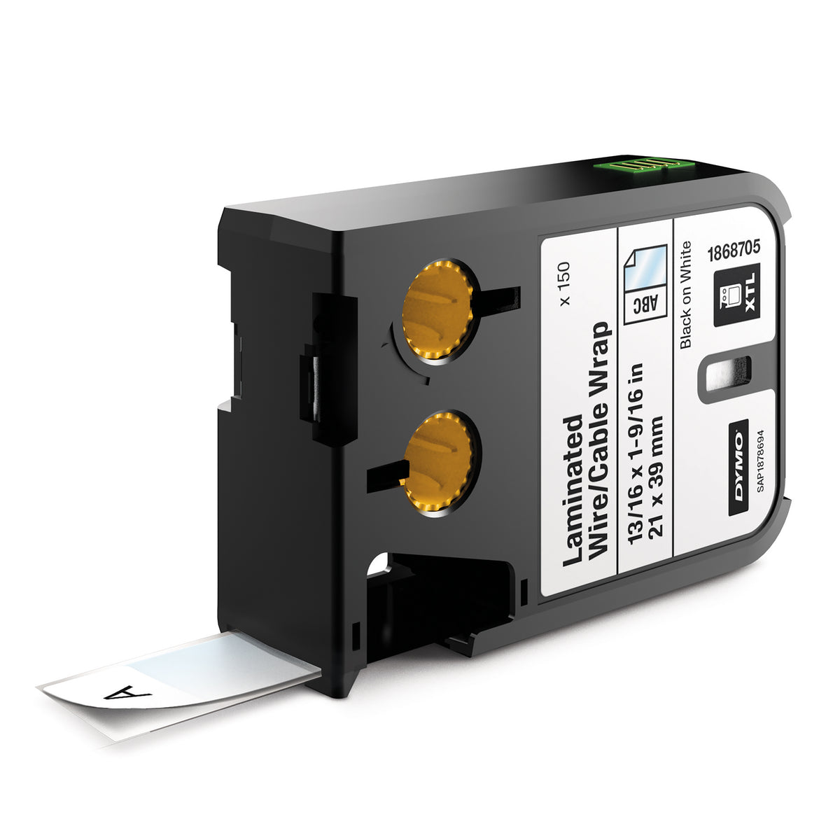 DYMO Laminerat XTL-lednings-/kabelomslag etikettejp