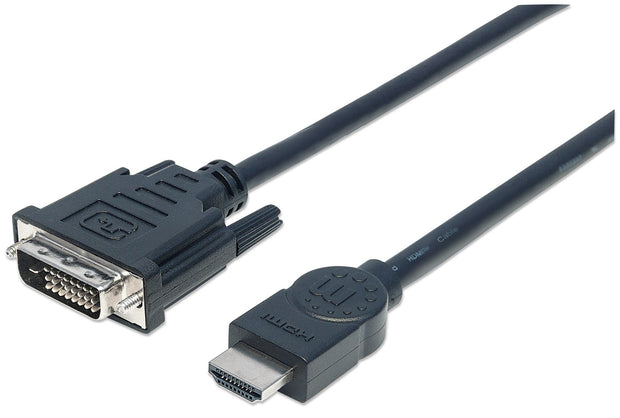 Manhattan 372510 videokabeladapter 3 m HDMI Typ A (standard) DVI-D Svart