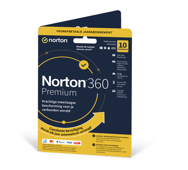 Norton 360 Premium Virusskydd Bas Nederländska 1 licens/-er 1 År