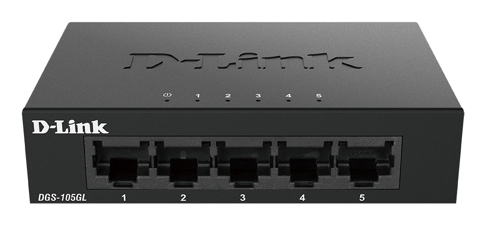D-Link DGS-105GL/E nätverksswitchar Ohanterad Gigabit Ethernet (10/100/1000) Svart