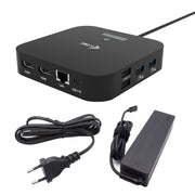 i-tec USB-C Dual HDMI Docking Station with Power Delivery 100 W + Universal Charger