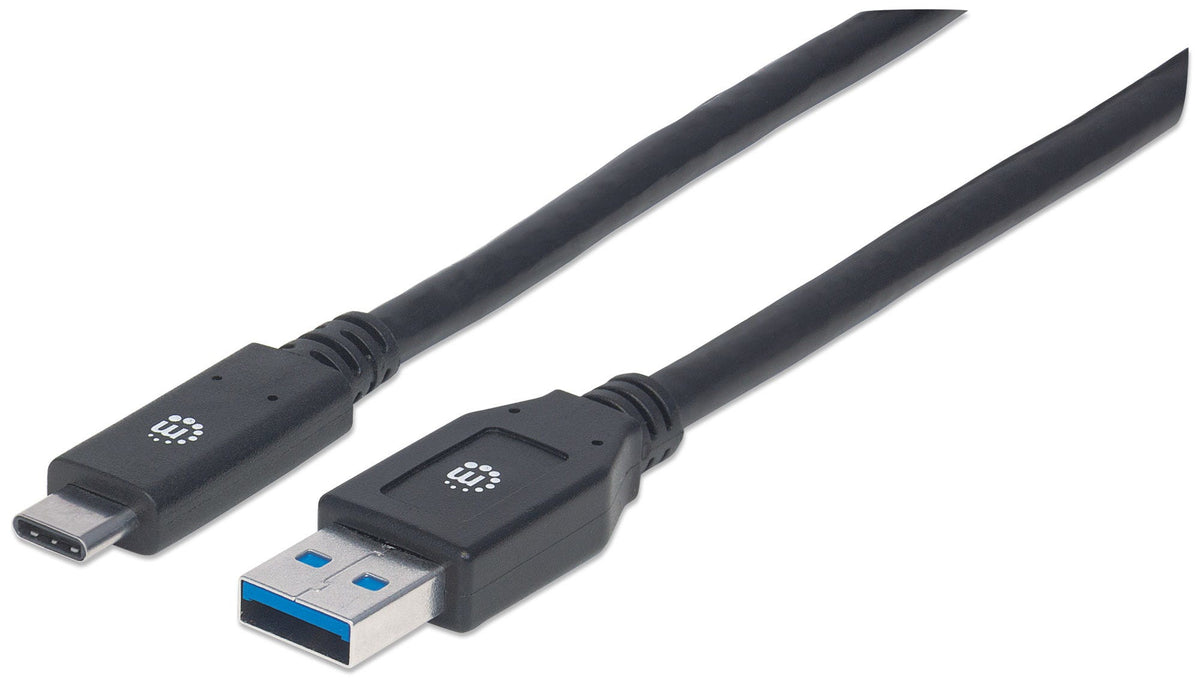 Manhattan 354981 USB-kablar USB 3.2 Gen 1 (3.1 Gen 1) 3 m USB C USB A 5 Gbit/s Svart