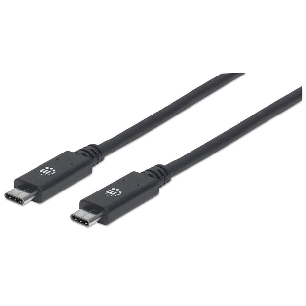 Manhattan 355223 USB-kablar USB 3.2 Gen 2 (3.1 Gen 2) 1 m USB C 10 Gbit/s Svart