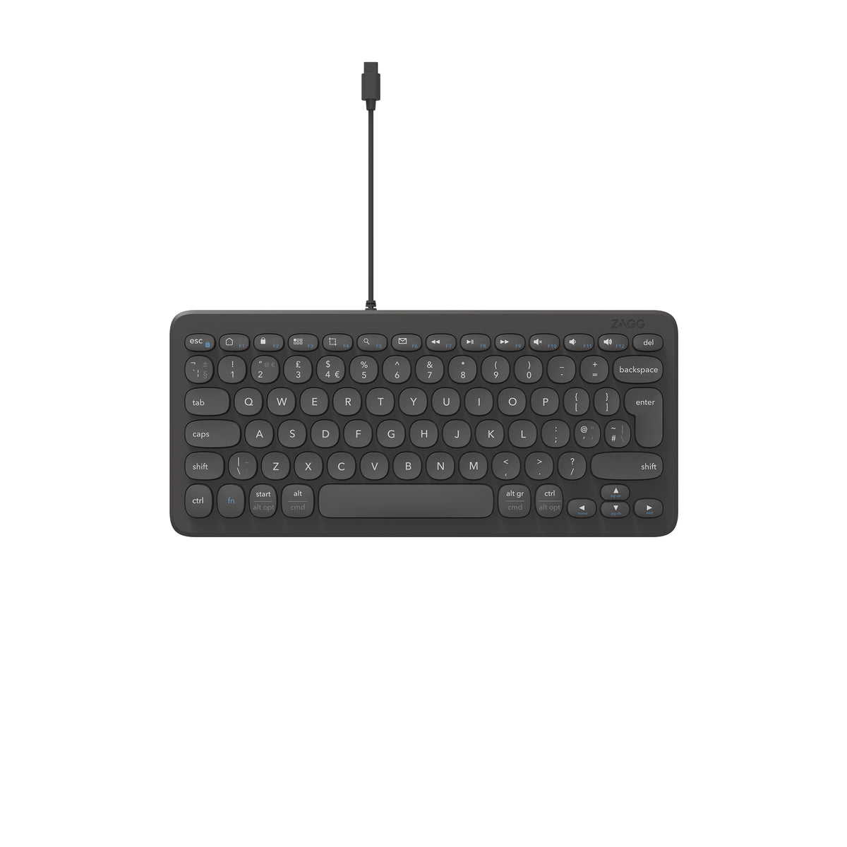 ZAGG Connect Keyboard 12C tangentbord Universal USB QWERTY Nordic Svart