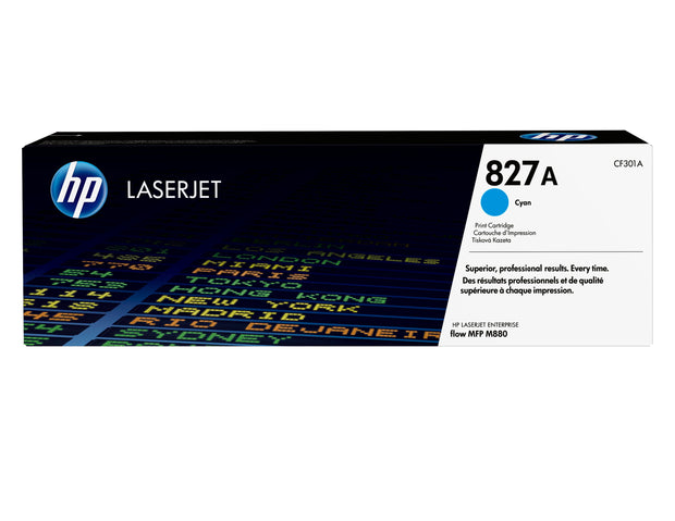 HP 827A cyan LaserJet-originaltonerkassett tonerkassett