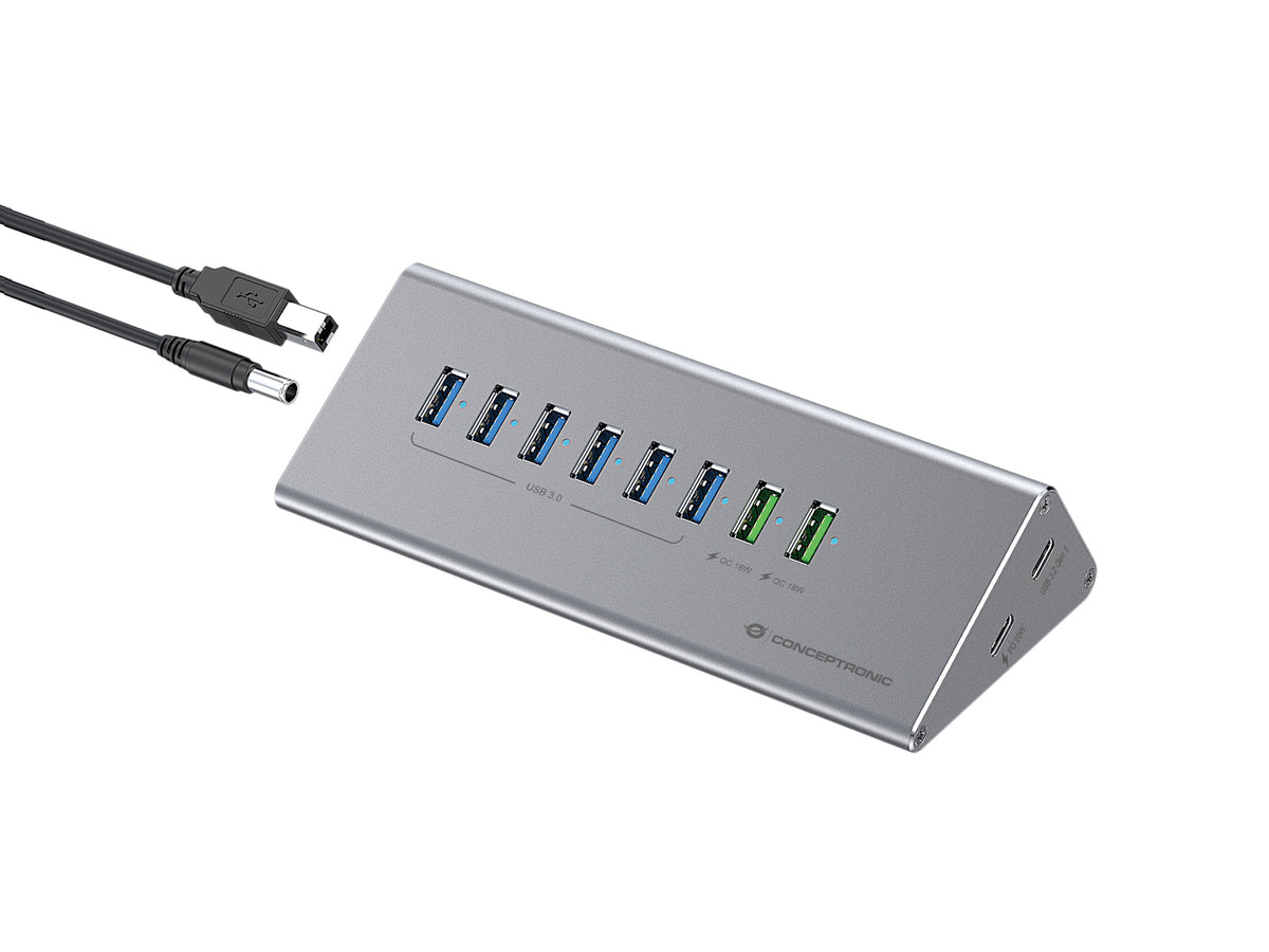 Conceptronic HUBBIES18G gränssnittshubbar USB 3.2 Gen 1 (3.1 Gen 1) Type-B 5000