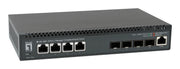 LevelOne XEL-0891 hanterad L3 10G Ethernet (100/1000/10000) Skrivbord Grå