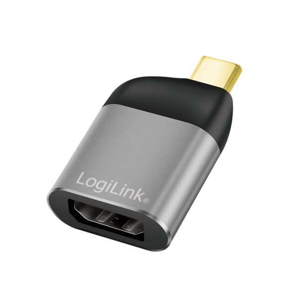 LogiLink CUA0204 kabelomvandlare (hane/hona) USB-C DisplayPort Svart