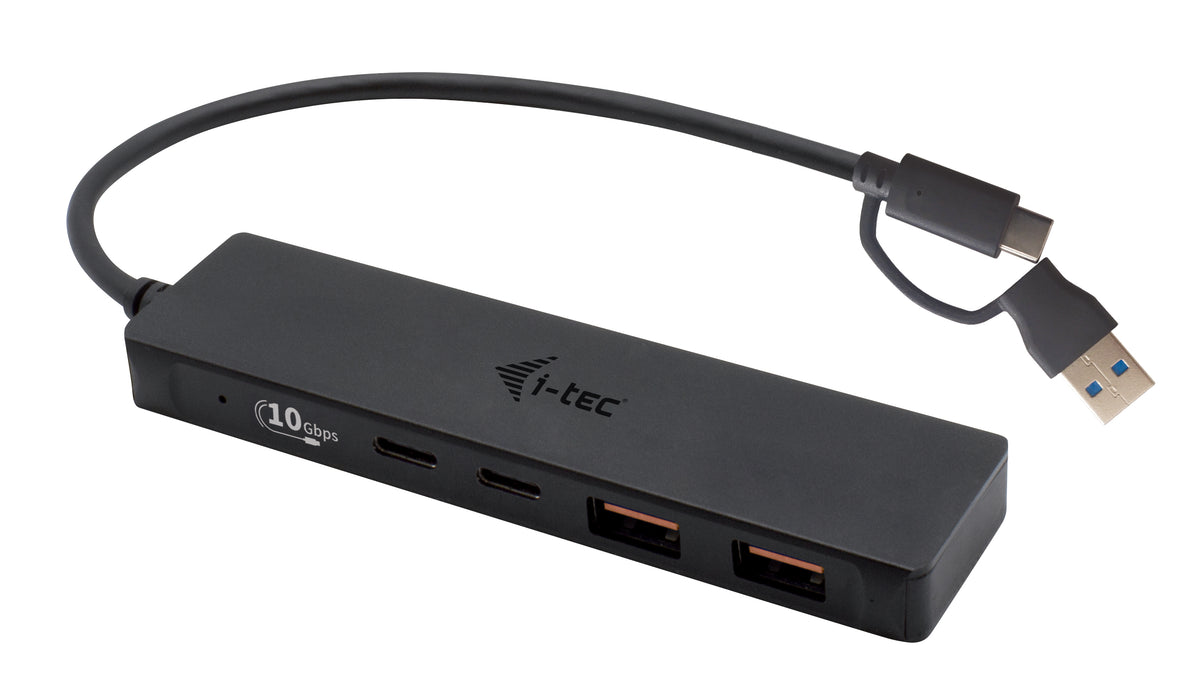i-tec Metal C31HUBMETAL2A2C gränssnittshubbar USB 3.2 Gen 1 (3.1 Gen 1) Type-C 10000