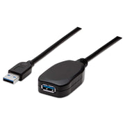 Manhattan 150712 USB-kablar USB 3.2 Gen 1 (3.1 Gen 1) 5 m USB A 5 Gbit/s Svart