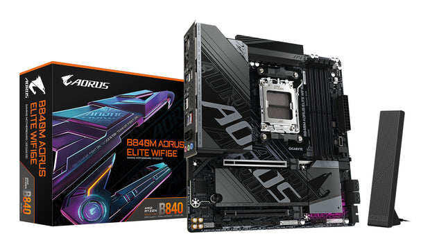 GIGABYTE B840M AORUS ELITE WIFI6E AMD B840 AM5-sockel micro ATX