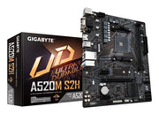 GIGABYTE A520M S2H moderkort AMD A520 Uttag AM4 micro ATX