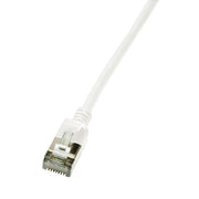 LogiLink Ultraflex SlimLine nätverkskablar Vit 1 m Cat6a S/UTP (STP)