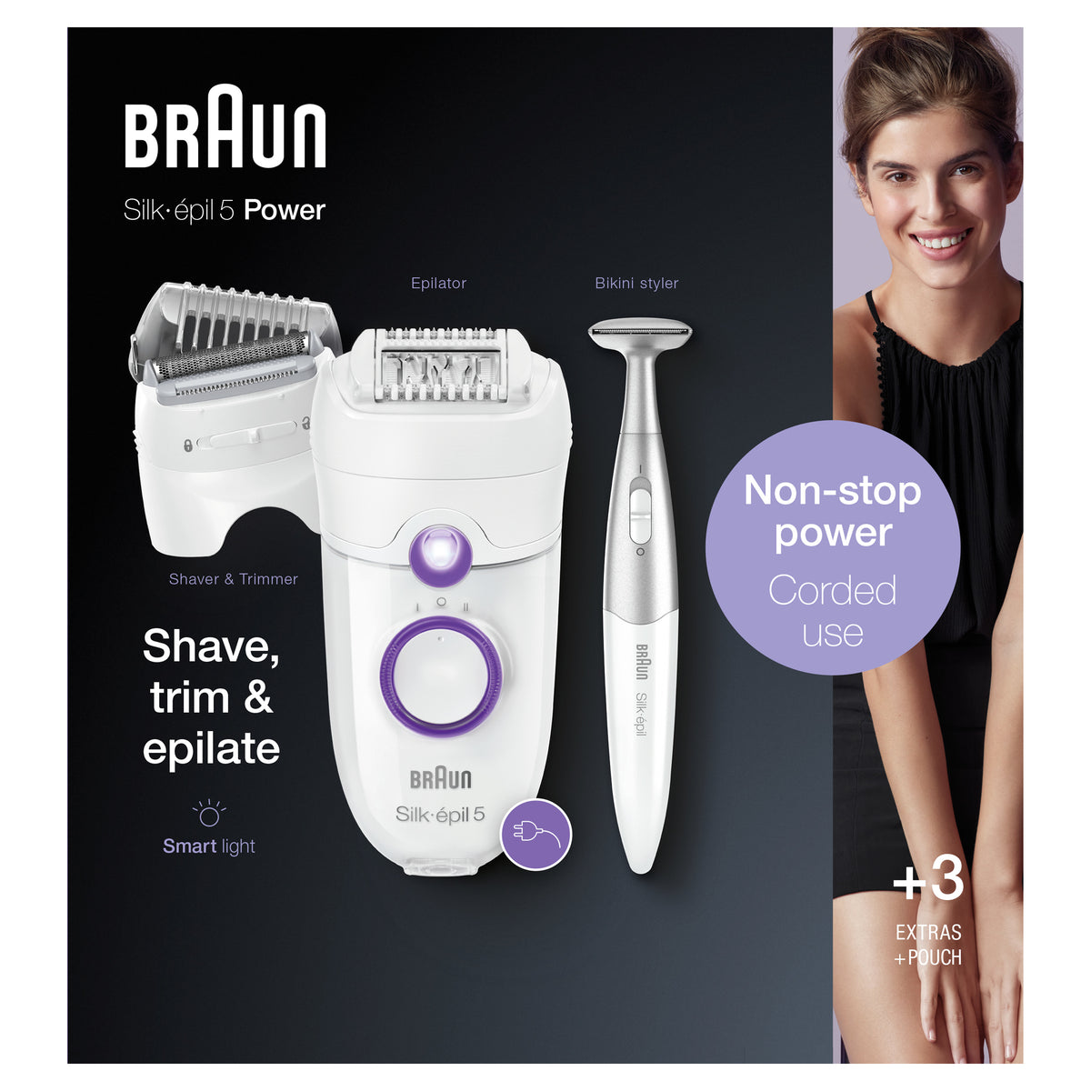 Braun Silk-épil 5 825 Power 28 pincetter Vit