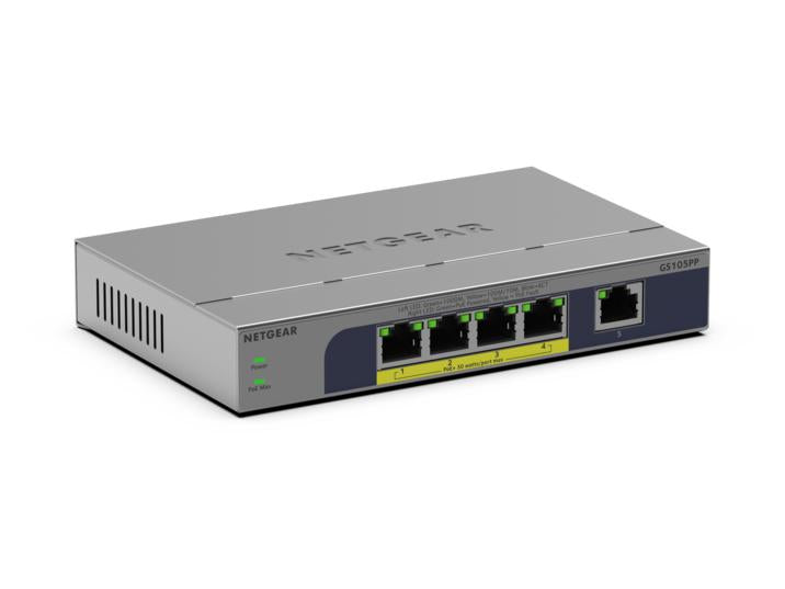 NETGEAR GS105PP Ohanterad Gigabit Ethernet (10/100/1000) Strömförsörjning via