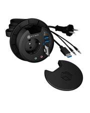 ICY BOX IB-HUB1430-CR eluttag Svart
