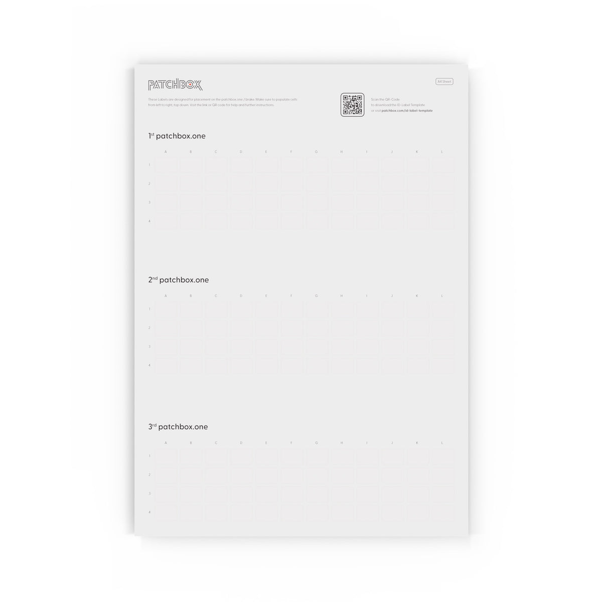 PATCHBOX PONEIDLABEL tillbehör till patchpaneler