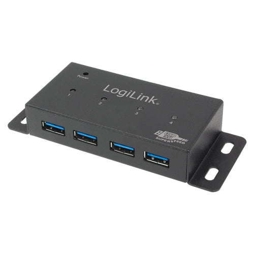 LogiLink UA0149 gränssnittshubbar 5000 Mbit/s Grå