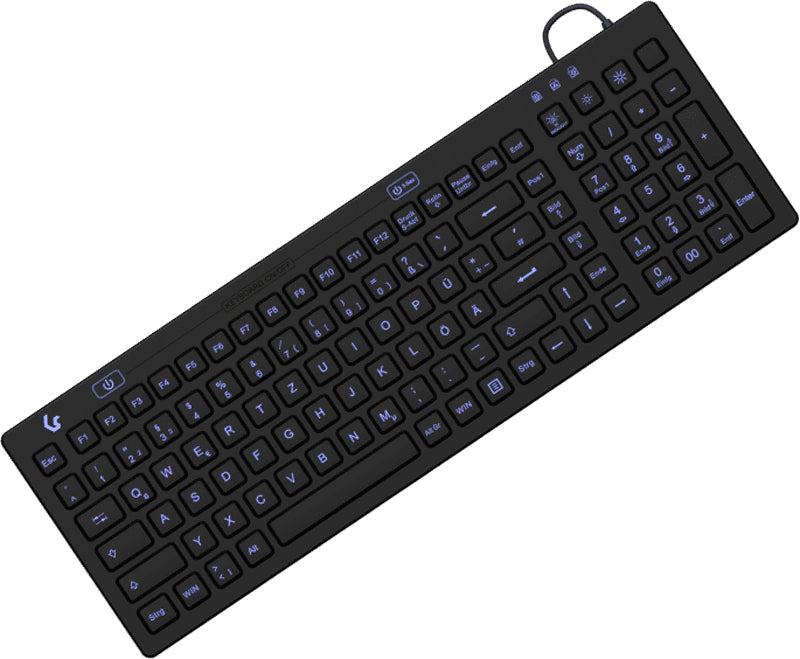 KeySonic KSK-6031INEL-B (DE) tangentbord Industriell USB QWERTZ tyska Svart