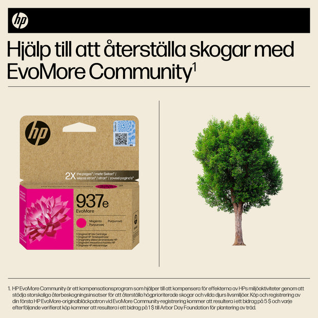 HP 937e EvoMore magenta originalbläckpatron bläckpatron