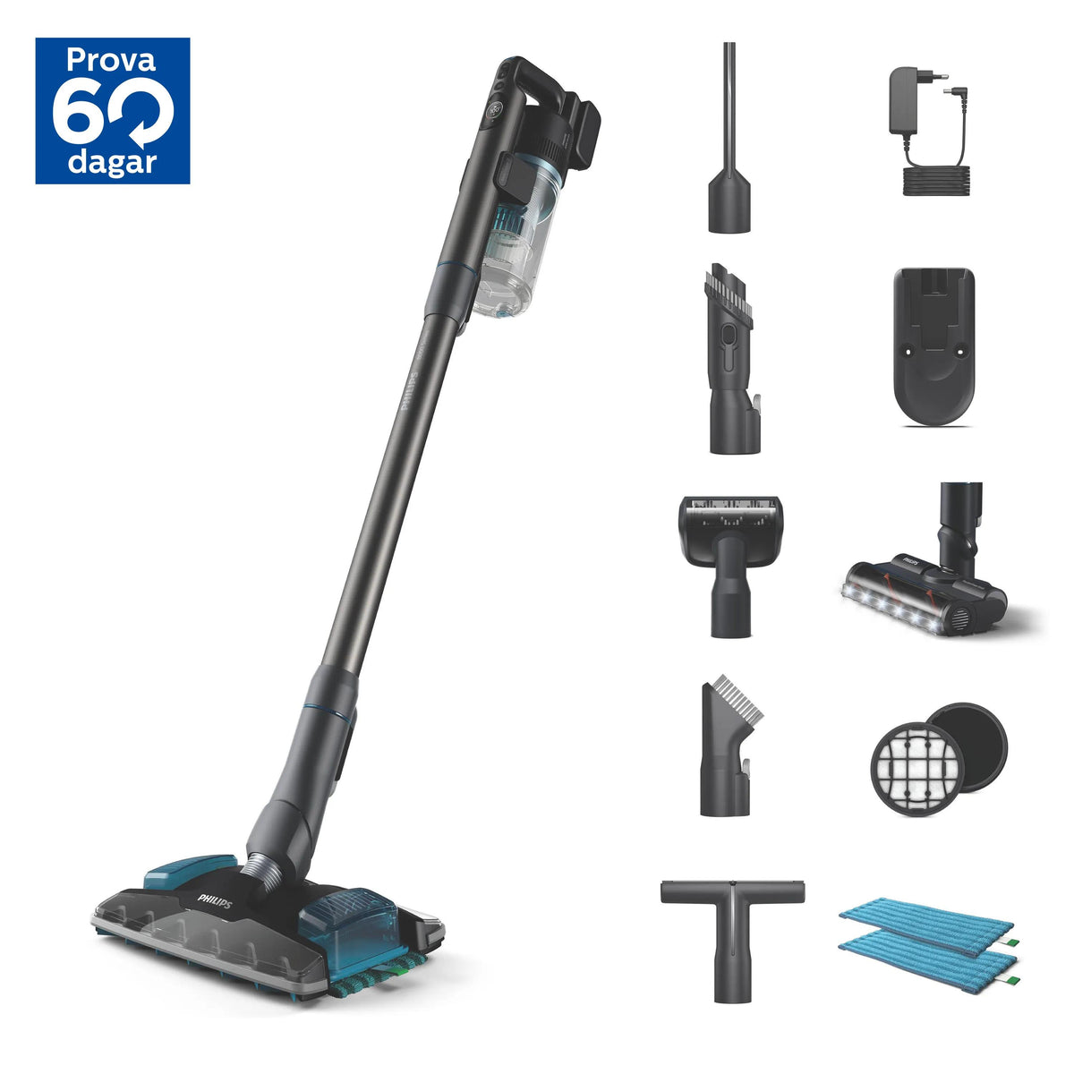 Philips 8000 series XC8057/01 Sladdlös dammsugare Aqua Plus
