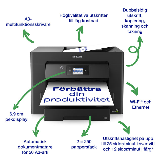 Epson WorkForce WF-7830DTWF - Bläckstråleskrivare - Duplex