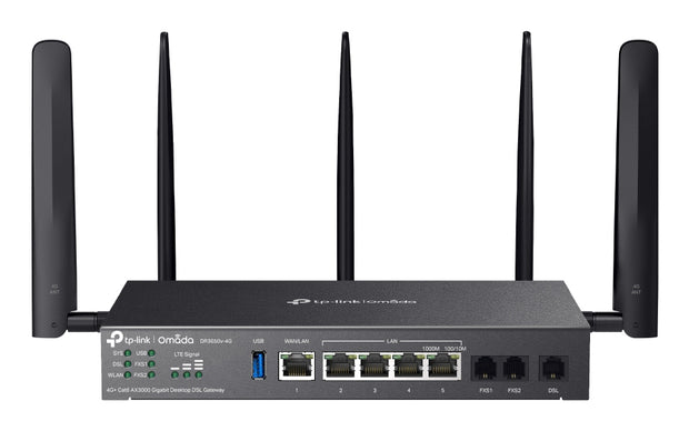 TP-Link Omada DR3650V-4G trådlös router Gigabit Ethernet Dual-band (2,4 GHz / 5 GHz) Svart