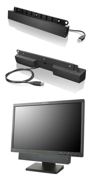 Lenovo USB Soundbar Svart 2.0 kanaler 2,5 W soundbar-Högtalare