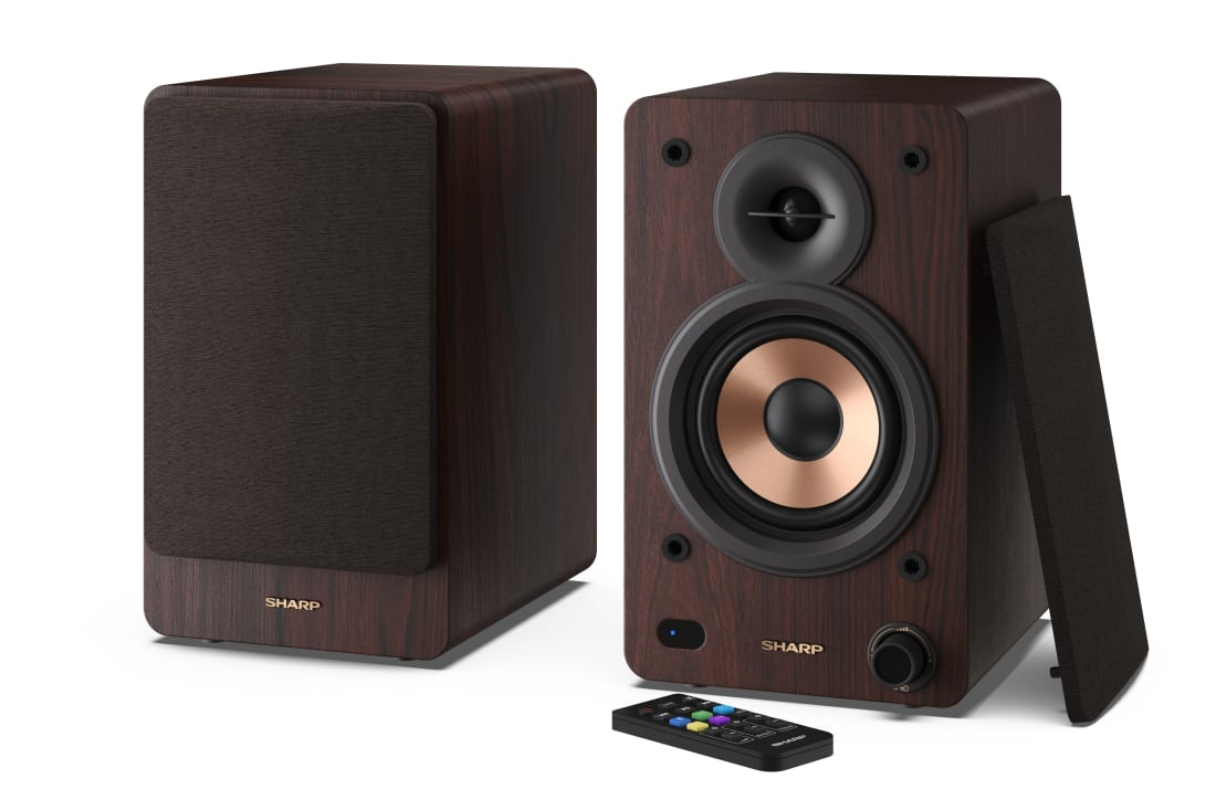Sharp BOOKSHELF SPEAKERS 2-vägs Brun Kabel & Trådlös 60 W