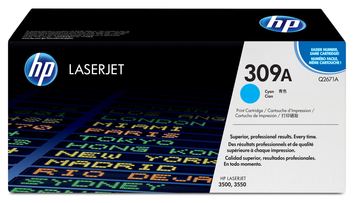 HP 309A Cyan Original LaserJet Toner Cartridge Tonerkassett