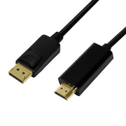 LogiLink CV0128 videokabeladapter 3 m DisplayPort HDMI Typ A (standard) Svart