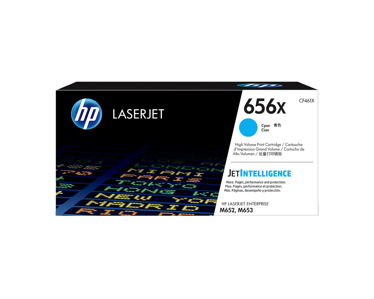 HP 656X cyan original LaserJet-tonerkassett med hög kapacitet