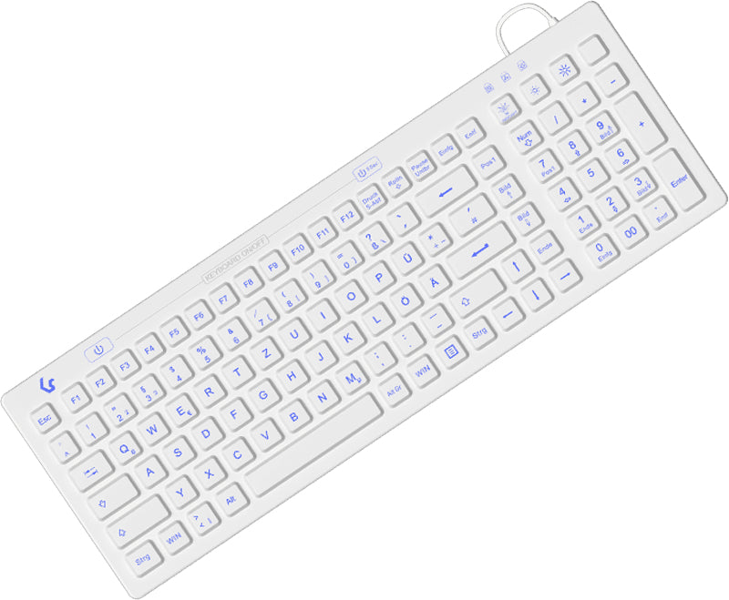 KeySonic KSK-6031INEL-Wh (DE) tangentbord Industriell USB QWERTZ tyska Vit