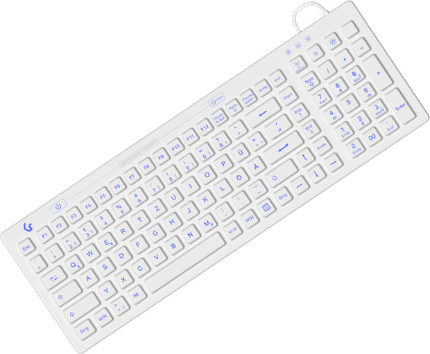 KeySonic KSK-6031INEL-Wh (DE) tangentbord Industriell USB QWERTZ tyska Vit