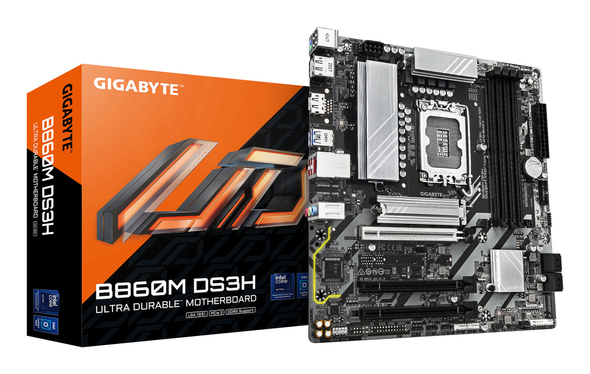 GIGABYTE B860M DS3H moderkort Intel B860 LGA 1851 (Socket V1) micro ATX