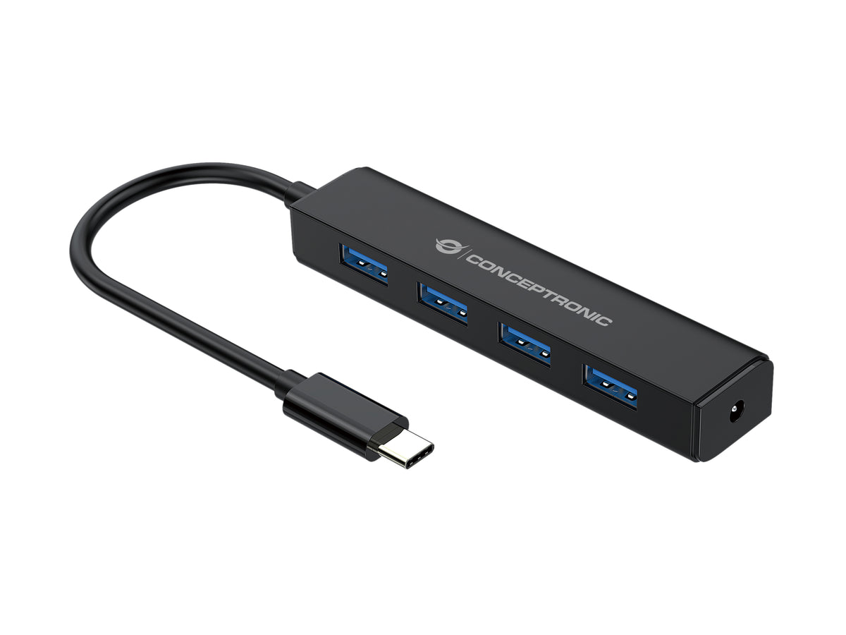 Conceptronic CTC4USB3 gränssnittshubbar USB 3.2 Gen 1 (3.1 Gen 1) Type-C 5000 Mbit/s