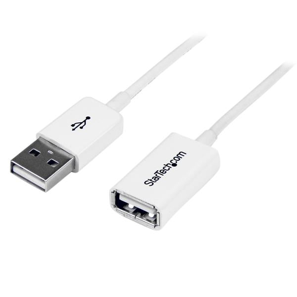 StarTech.com USBEXTPAA1MW USB-kablar USB 2.0 1 m USB A 0,48 Gbit/s Vit