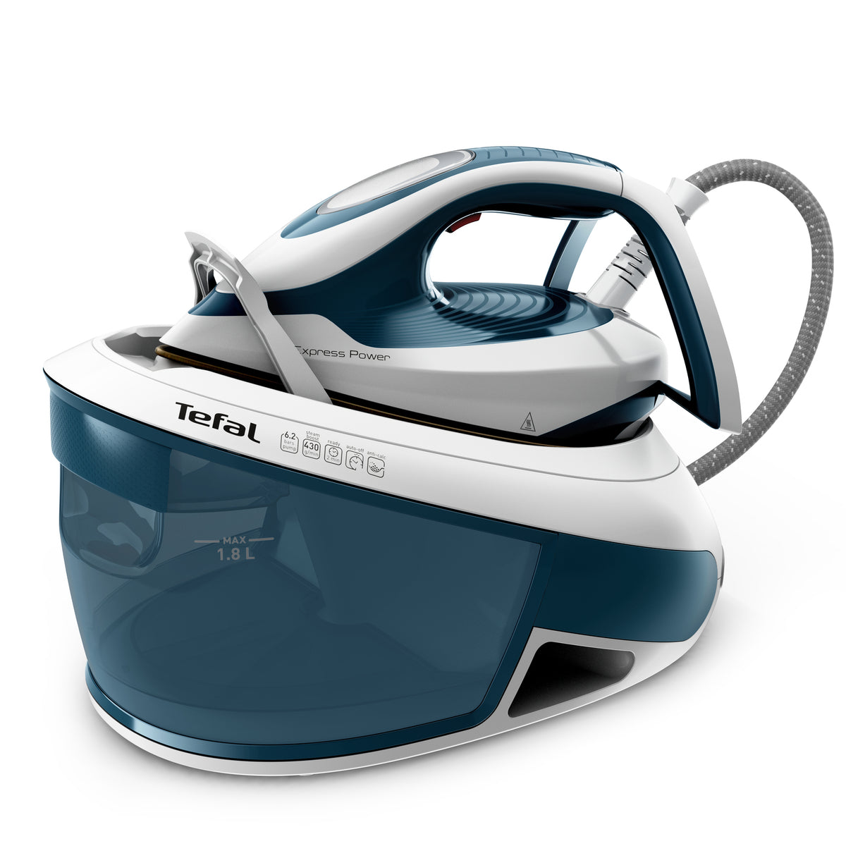 Tefal Express Power SV8111 1,8 l Durilium AirGlide Autoclean soleplate Blå