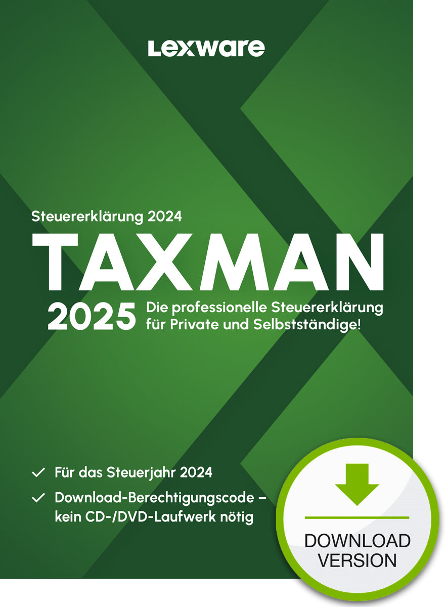 Lexware TAXMAN 2025 Download Skattedeklarationer 1 licens/-er
