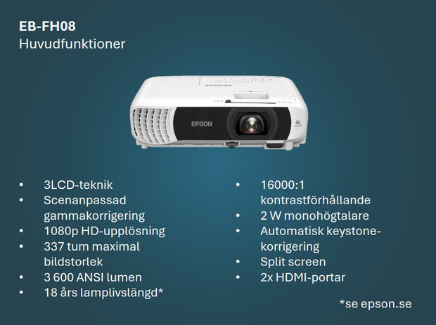 Epson EB-FH08 projektor