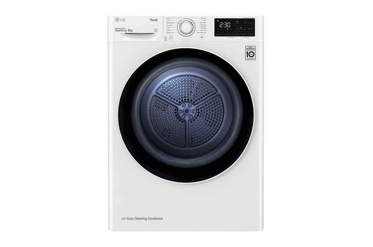 LG RH80V3AV6N tumlare Fristående Frontmatad 8 kg Vit