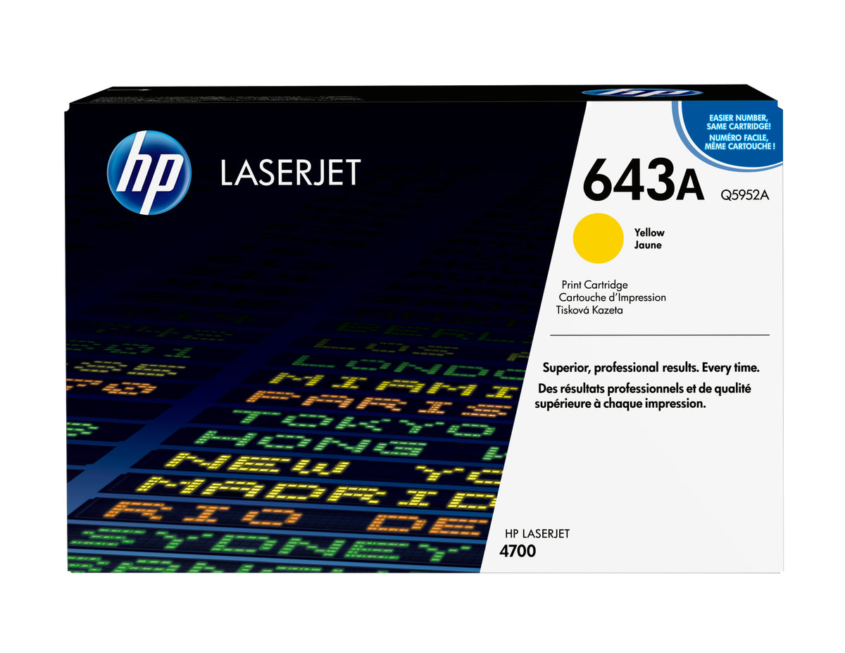 HP 643A gul LaserJet-tonerkassett